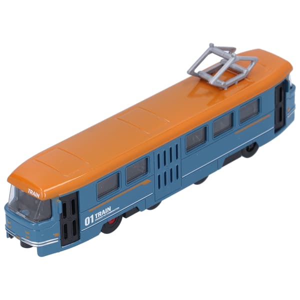 Børn Legering Trolley Bus Legetøj Børn Simulation Træk Tilbage Bus Model Dekoration Fødselsdagsgave Blå