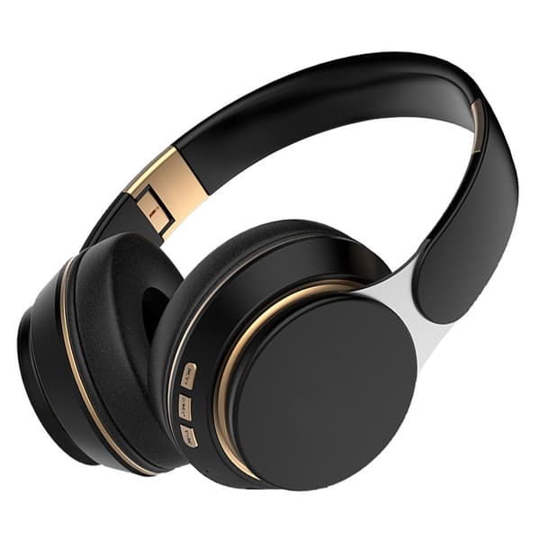 Bluetooth Hörlurar Brusreducerande Stereo Djup Bas Vikbara Infällbara Over Ear Trådlöst Headset för Sport Resor
