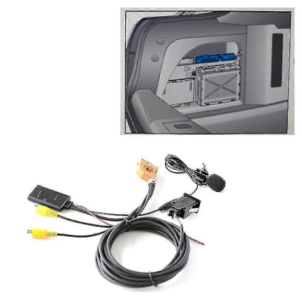 12V MMI 2G Bil Bluetooth Aux Kabel Adapter for Q7 A6 A8 2006-2008 J523 - Musikk Audio Mikrofon Inkludert
