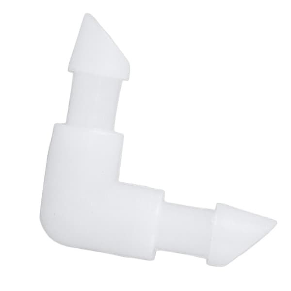 Armbågsslangkoppling 90 Graders L-formad Barb PE Lika Diameter Röranslutning Adapter 4.2mm / 0.17in