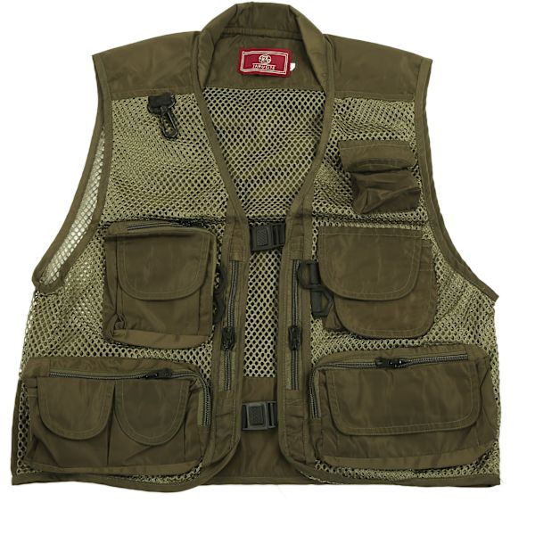 Fiskevest MultiPocket MultiMesh Vest Åndbar Justerbar Fiske Redningsvest(L )