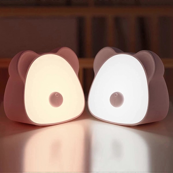 Genopladelig Natlampe til Børn, 2 Pak Sengelamper, Bærbar Natlampe til Babypleje, Pink Bærbar LED Natlampe til Soveværelse Børnehave_SZXM
