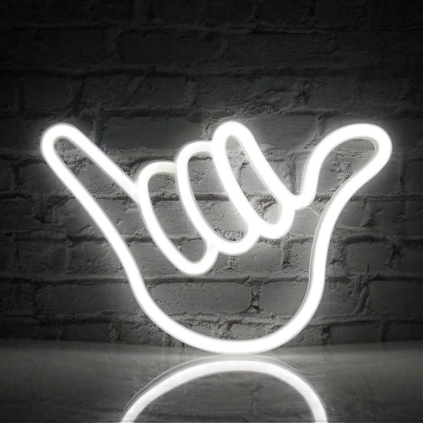 2025 Lämplig Finger Neon Skylt Lyckogest Vit Neonljusskylt Handformade Neonlampor för Sovrum Bar