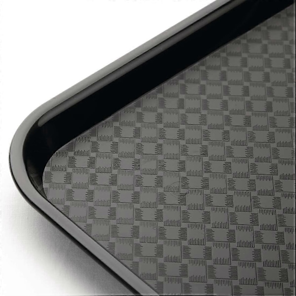 Snabbmatsbricka, liten storlek: 345 x 265 mm/ 13,5 x 10,5 tum, svart polypropen