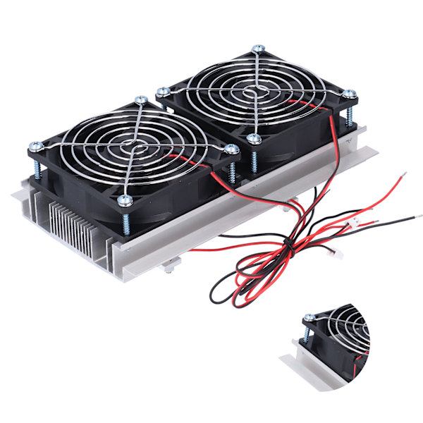 Halvledarkylning Dubbelkärnig Elektronisk Kylare Kylsystem DC12V 120W