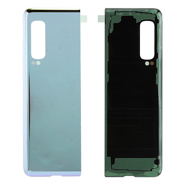 Tyylikäs ja yksinkertainen matkapuhelimen akun lasinen takakansi, takakotelon vaihto Samsung Fold F900 F900F F900U -puhelimeen, hopea
