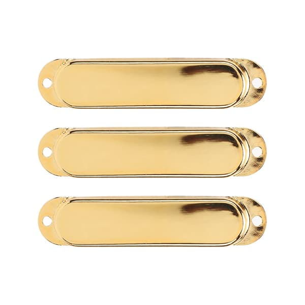 3 stk. Elektrisk gitar Single Coil Pickup Cover Kobber Instrument Tilbehørssett Gull