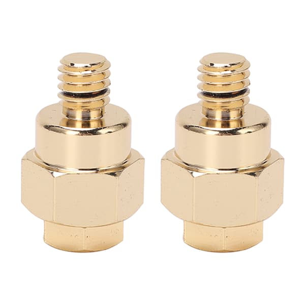 2 STK Kort Side Stolpe Batteri Adapter Terminal 3/8in NPT Gevind Messing til Positiv Negativ
