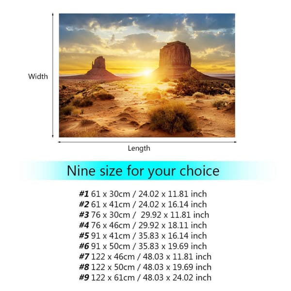 Sol och Öken Stil Akvarium Bakgrund Poster PVC Självhäftande Dekor Papper 122*50cm