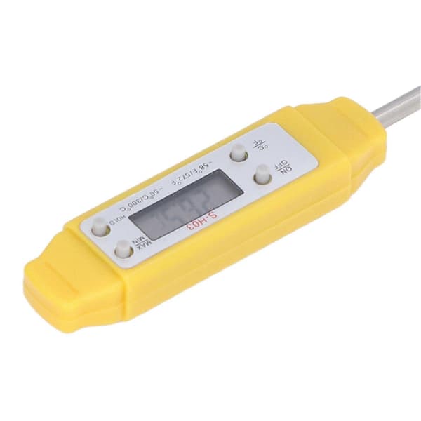Digitalt Madtermometer Automatisk Kalibrering Penstil Høj Nøjagtighed Elektronisk Lommetermometer Gul