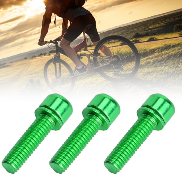 6 stk. M5x25mm titaniumlegering cykel flaskeholder opbevaringsstativ bolt cykel tilbehør (grøn)