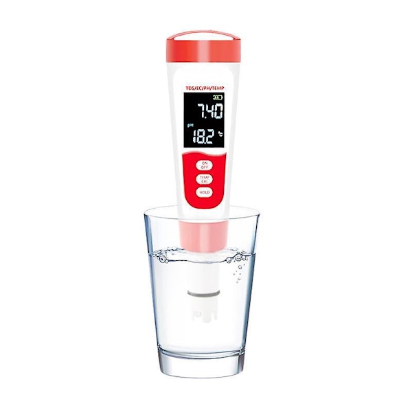 Digital 4-i-1 pH EC TDS Temperaturmåler til Vand Hydroponics