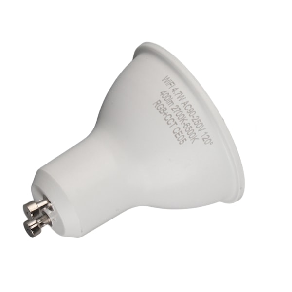 Smart LED-lampa RGB WW Dimningsfunktion GU10-gränssnitt WiFi Smart Dimbar LED-lampa för hemmakontor hotell AC90‑250V