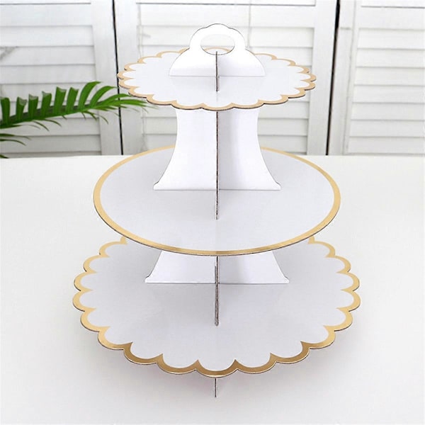 3-vånings serveringsbricka Cupcake Tower Cupcake-hållare för fester