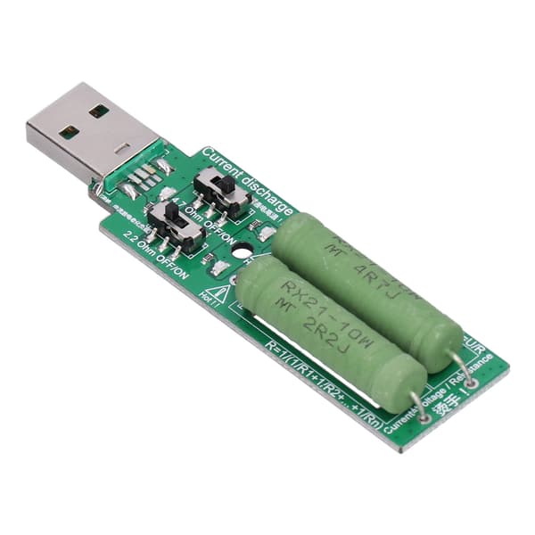 Mini USB -kuormitustesteri virtapankin purkausvastus 1A 2A virtapainikkeella 5VDC