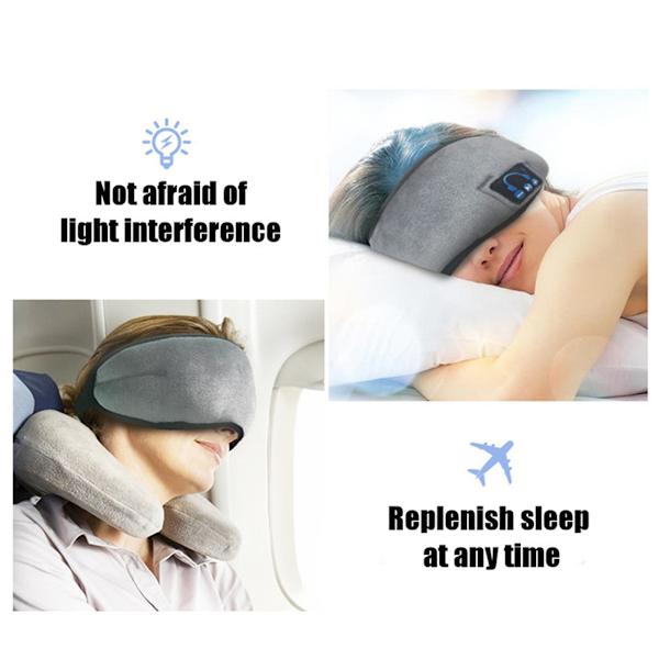 Bluetooth-sovmask för sömn, trådlösa Bluetooth 5.0-hörlurar, resehörlurar för sömn, handsfree-sovmask för sömn och tupplur