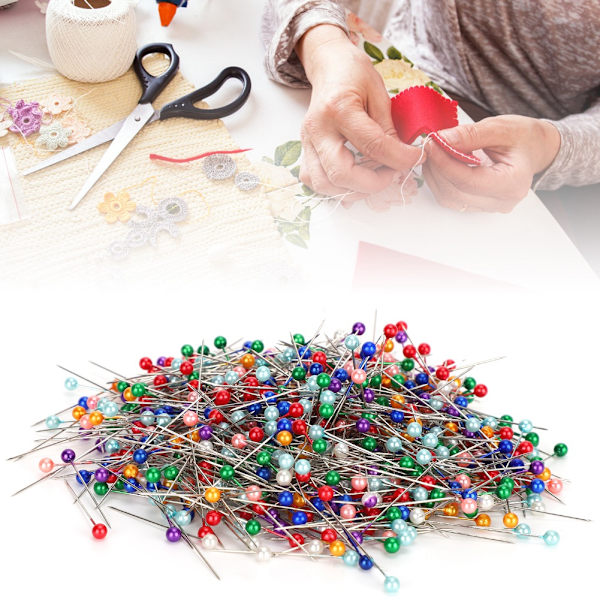700 stk fargede syperler med rund hode, symaskin posisjonsnål, corsage-nål