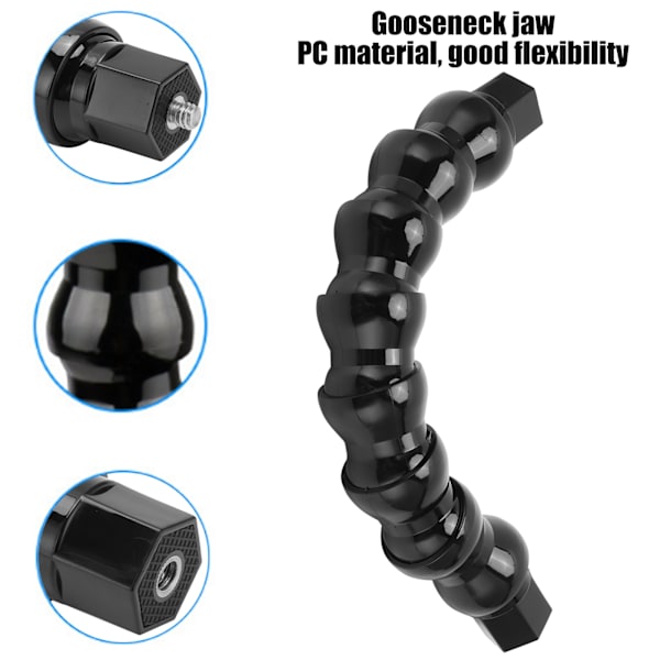 Fleksibel Monopod svanehals kæbermontering med 1/4in skruehuller