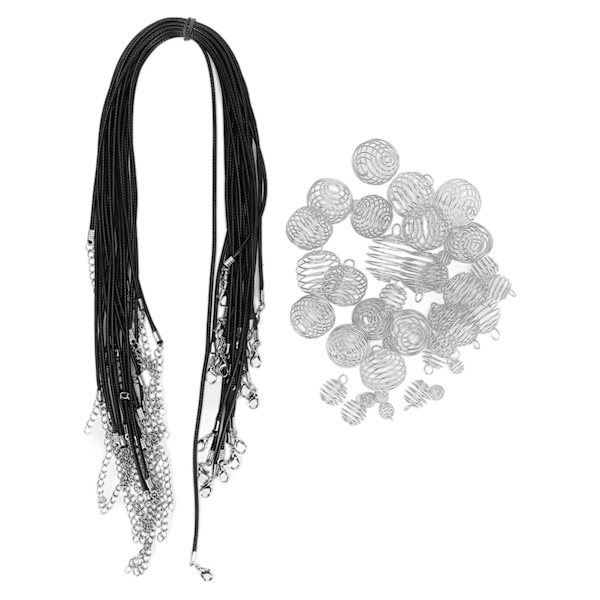 Trendiga fjäderkulor i legering för dreadlocks, PU-läderrep, DIY-halsband, accessoarer, vitguld