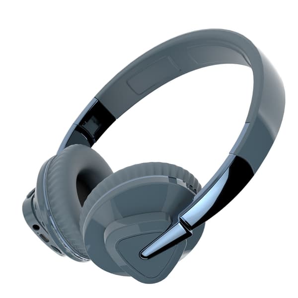 Bluetooth-headset, tung bas, stereo, bløde, komfortable trådløse Bluetooth-hovedtelefoner til computer, mobiltelefon, blå