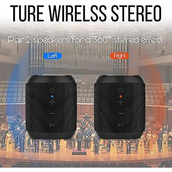 Bärbar Mini Bluetooth-högtalare Svart 11cm*8.5cm*8.5cm