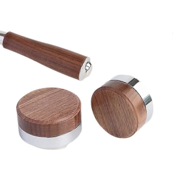 53,3 mm Kaffetamper Kaffedistributionsverktyg Valnötsöverdrag Espresso Leveler Passar för Portafilter Espresso