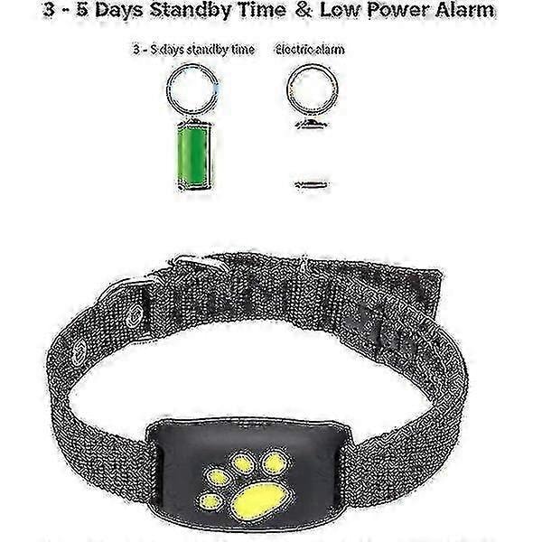 Smart GPS Katt- och Hundhalsband GPS Tracker - Ny SZJR Rosa
