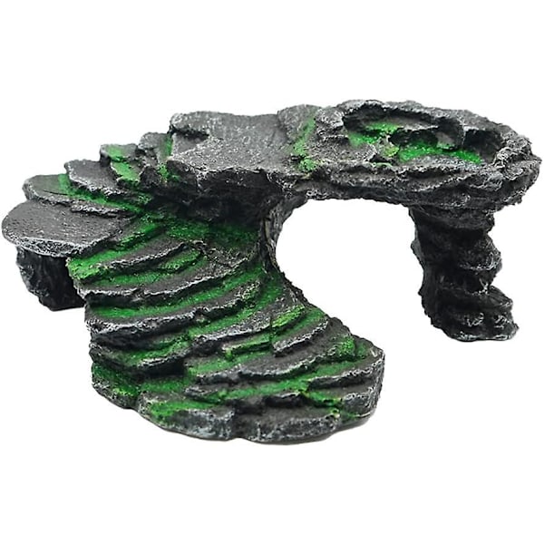 Havskildpadde ly terrasseterrasse skildpadde hul hud dekoration akvarium skjult krybdyr harpiks tan rock skægget drage krybdyr rekvisit dekoration