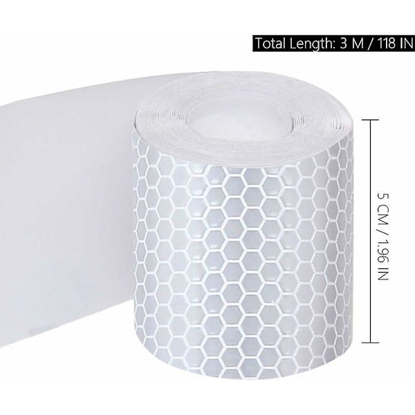 Paket med 6 Varningstejp Högpresterande Självhäftande Reflextejp - 50MM x 3M, Idealisk för Markering av Farliga Områden