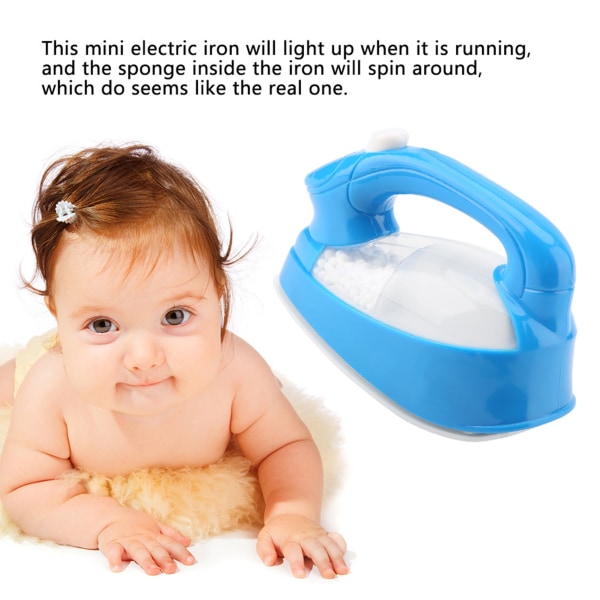1st Mini Elektriskt strykjärn Plast Rosa Barn Barn Baby Girl Låtsaslek Hushållsapparater Leksak