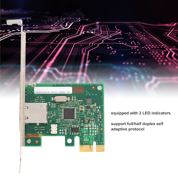 PCIe-netværkskort 2.5GT/s PCI Express 2.1 LED-indikator Selvadaption Gigabit Ethernet-kort til server-desktop