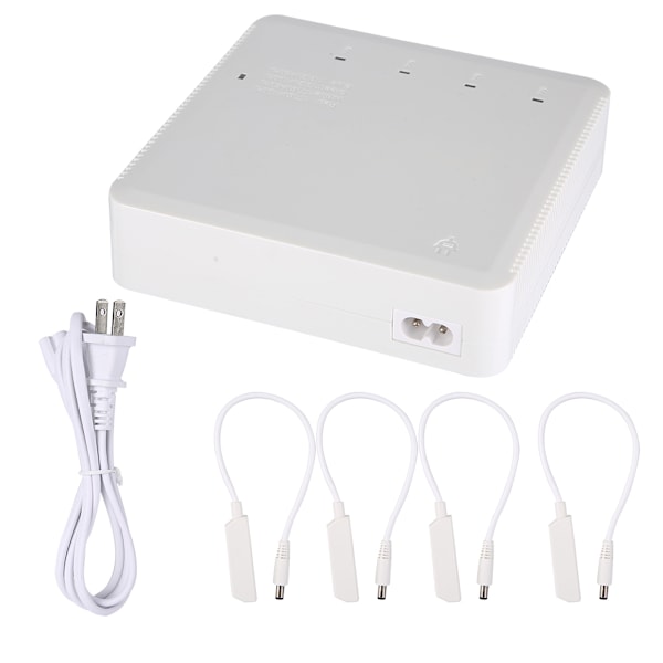 4 Batteriporte + 2 USB-opladnings RC Drone-oplader til XIAOMI FIMI X8 SE-droner 100-240V Hvid US