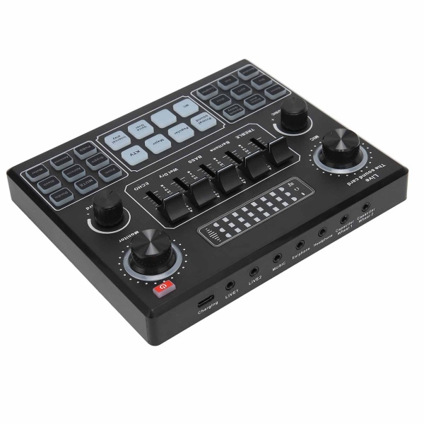 V9 Bluetooth Lydkort Stereo Audio Mixer til computerspil Mobiltelefon Live Broadcast