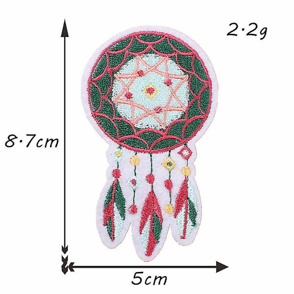 Set - Ananas-vesimeloni brodeeratut kangasmerkit (18 kpl)