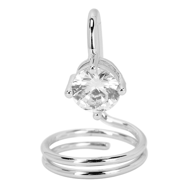 Kvinde Finger Negl Ring Rhinestone Fingernegl Ring Dekoration til Kvinder Dame Piger3059 Hvid Guld