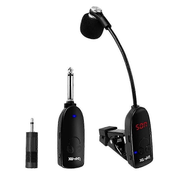 UHF Trådløse Instrumenter Saksofon Mikrofon Trådløs Mottaker Sender 50M Rekkevidde Plug and Play