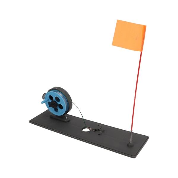 Isfiske Tip Up Pole Portabel Isfiskespö Rulle Combo med Flagga Flytande Bas för Vinterfiske