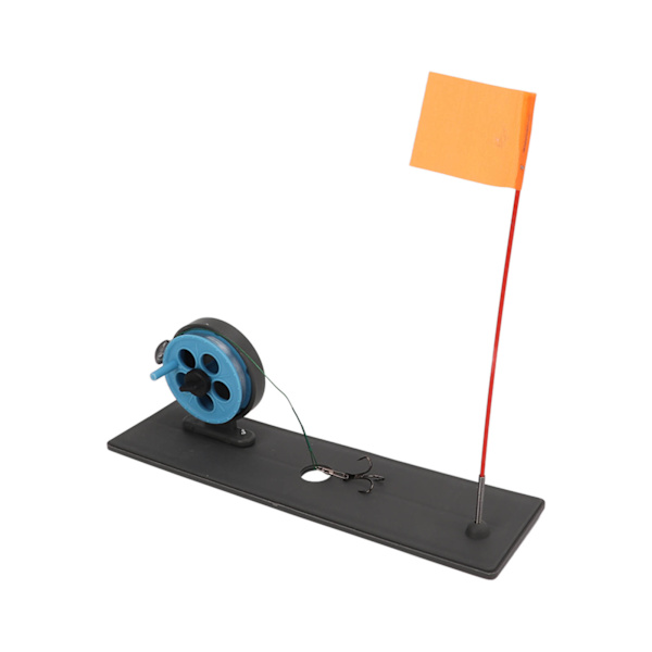 Isfiskeri tip-op-stang Bærbar isfiskestang-hjulkombination med flag flydende base til vinterfiskeri
