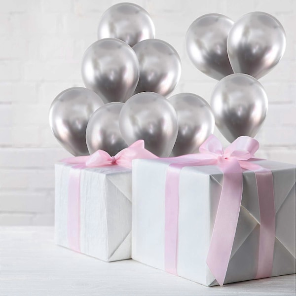 100 Stk. 5 Tommer Metalliske Balloner Dekorative Latex Balloner til Fødselsdag Bryllup Forlovelse