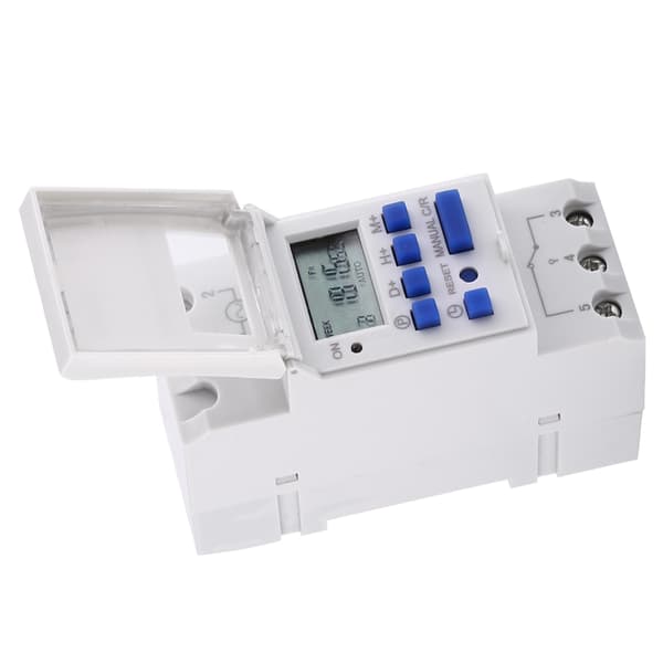 LCD-display ugentlig programmerbar elektronisk relætid 16 ON og OFF timere - 1 stk. 24V24V