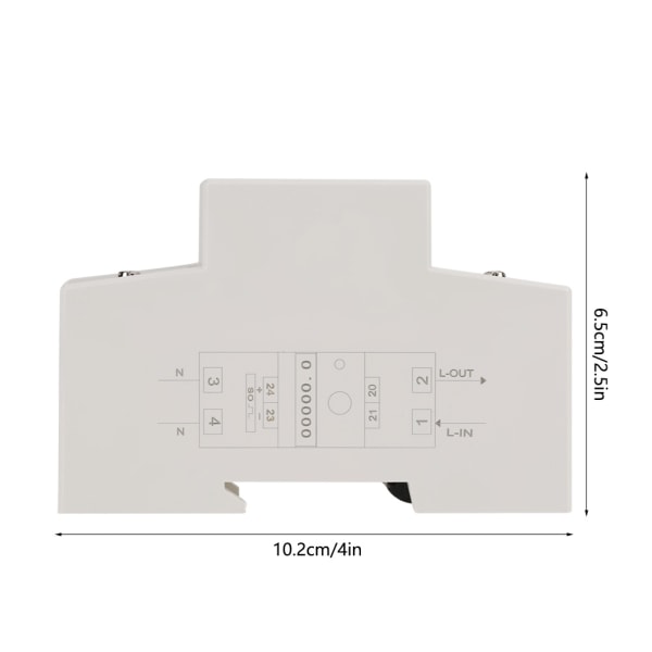 220V 10(40)A Digital 1 fase 2 Ledning 2P Din Rail Elektrisk Meter Elektronisk KWh Meter