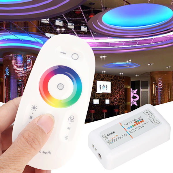 LED RGBW-styrenhet 2,4G trådlös touch RF-fjärrkontroll dimmer för RGBW LED-remsa DC 12-24V