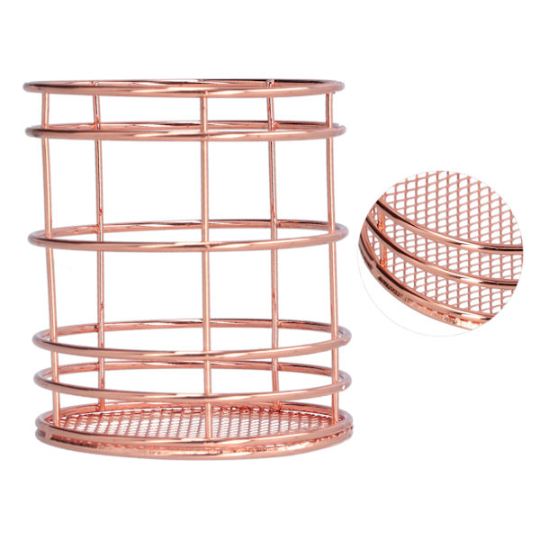 Pyöreä ontto syömäpuikkohäkki Monitoiminen organizer Home KitchenRose Goldille (J13454CP)