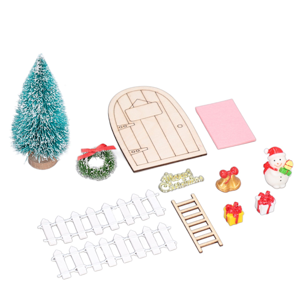 Dukkehus juledekoration 1:12 miniature scene levende form udsøgt design dukkehus tilbehør