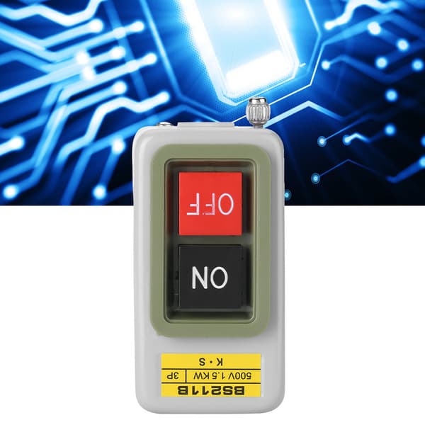 Itselukittuva 3P on/off virtapainikekytkin AC 220V/380V BS211B - 1 kpl