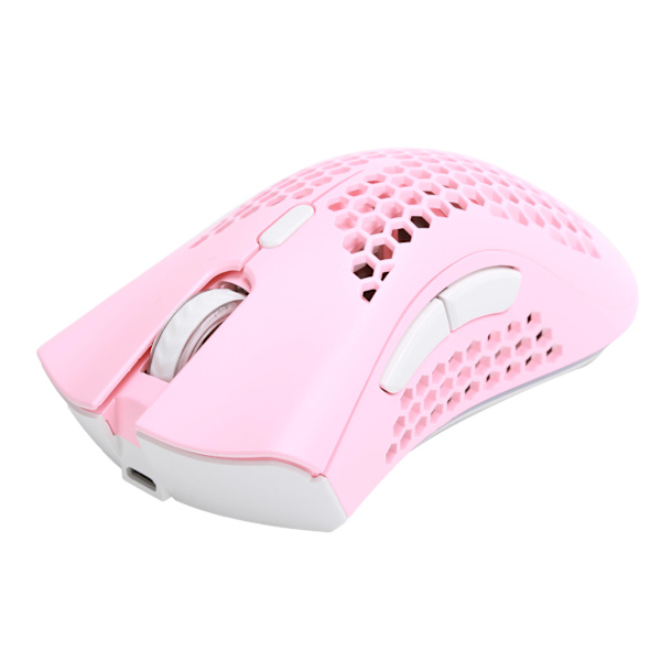 Gamer-mus RGB genopladelig trådløs hul kontor computertilbehør 2.4GHz BM600Pink