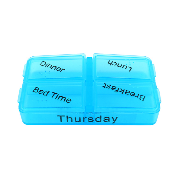 7 dages ugentlig dispenser Am Pm Opbevaring Pilleæske Beholder Tablet Sorter Medicinetuiet Organizer