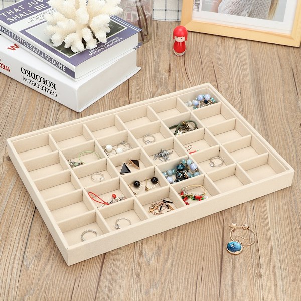 Smykker Display Opbevaringsæske Armbånd Halskæde Ørering Container Organizer (30 Grids Bakke)