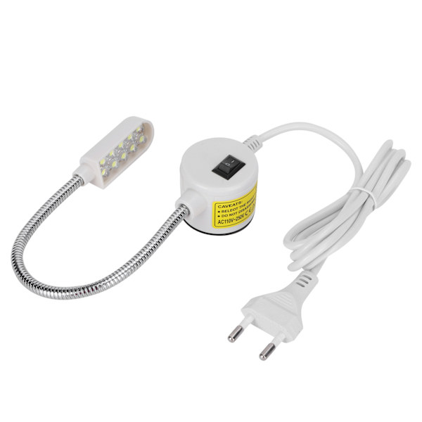 LED-ompelukonevalo, jossa 10 kpl siruja, varsi sorvin työlamppu EU-pistoke 110-250 V