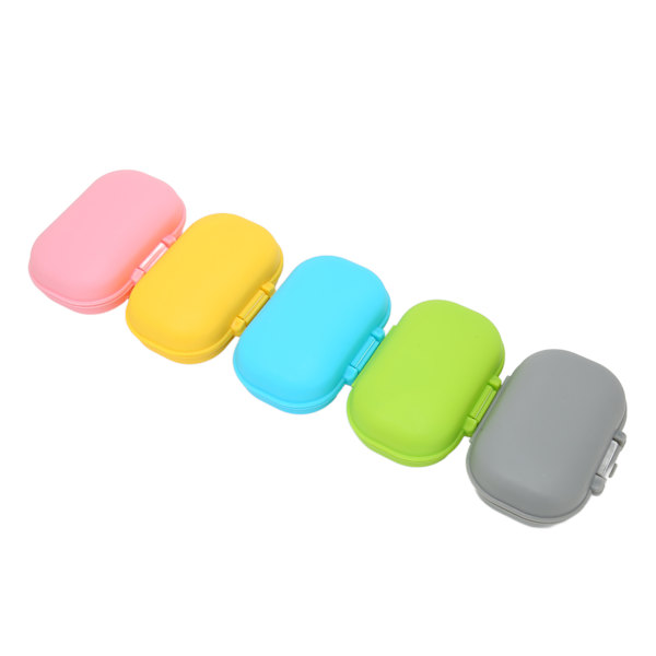 5 kpl Pills Organizer Ei epämiellyttävää hajua taittuva ympäristöystävällinen pillerisäiliö